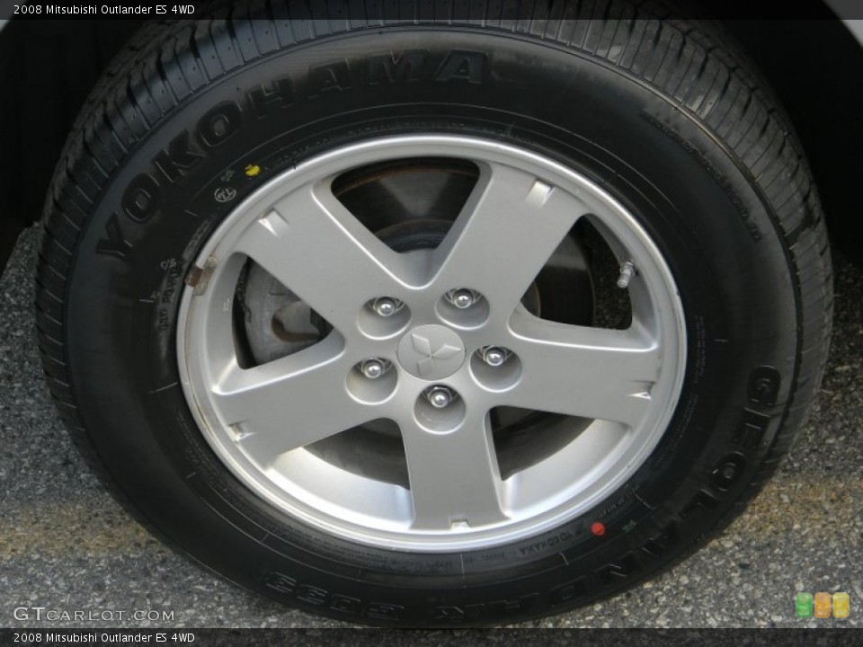 2008 Mitsubishi Outlander ES 4WD Wheel and Tire Photo #53187806