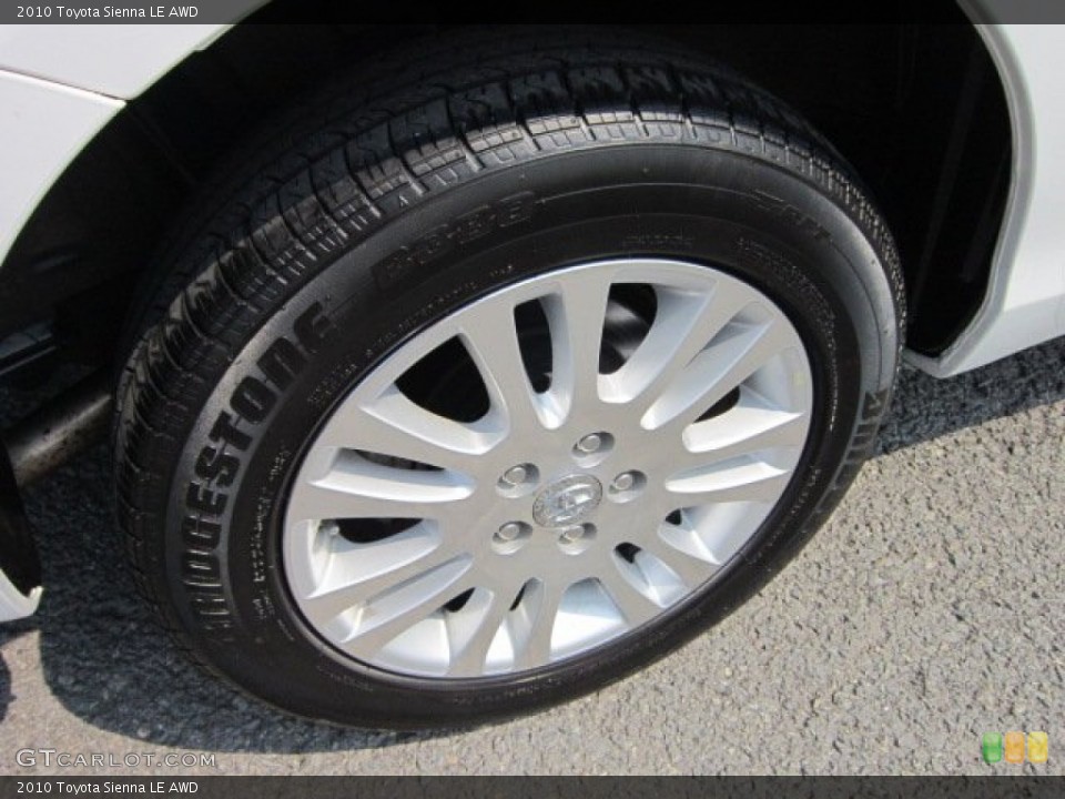 2010 Toyota Sienna LE AWD Wheel and Tire Photo #53222237