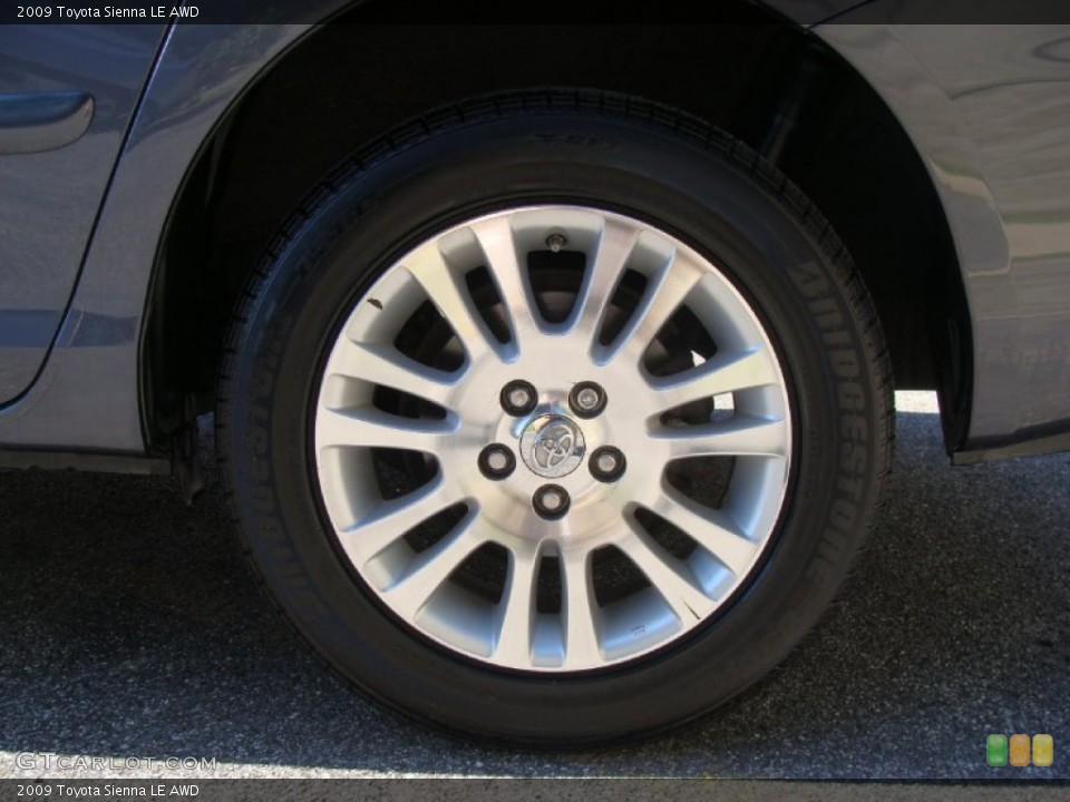 2009 Toyota Sienna LE AWD Wheel and Tire Photo #53256805