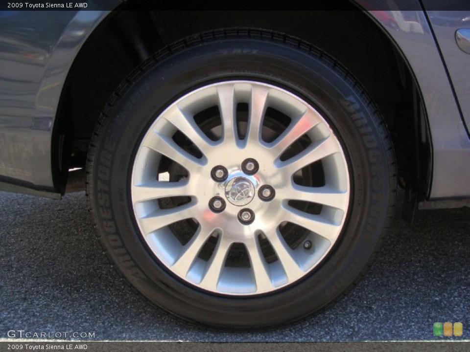 2009 Toyota Sienna LE AWD Wheel and Tire Photo #53256826