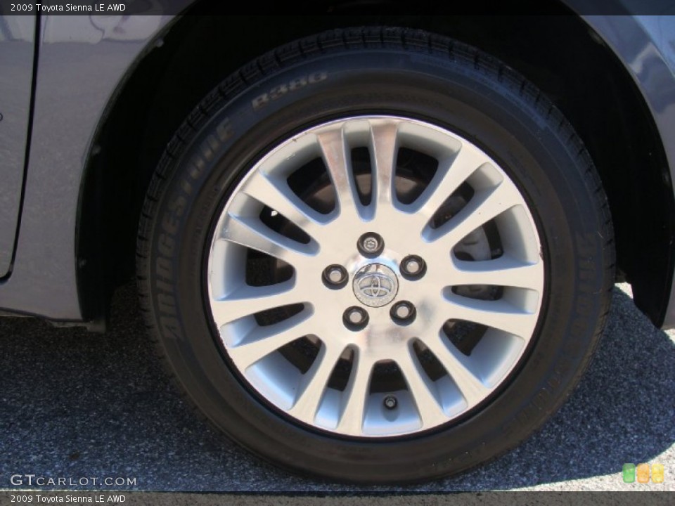 2009 Toyota Sienna LE AWD Wheel and Tire Photo #53256850