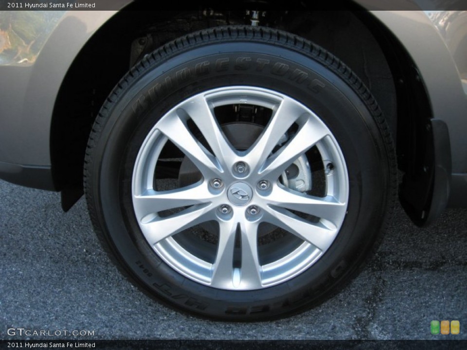 2011 Hyundai Santa Fe Limited Wheel and Tire Photo #53265178