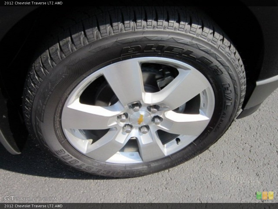 2012 Chevrolet Traverse LTZ AWD Wheel and Tire Photo #53323621