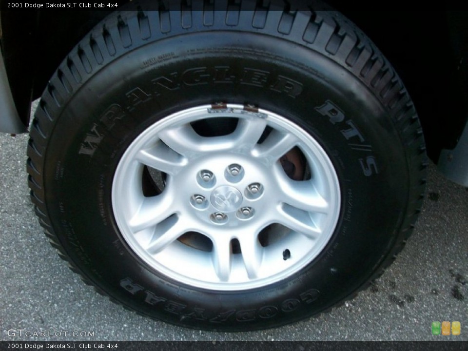 2001 Dodge Dakota SLT Club Cab 4x4 Wheel and Tire Photo #53359795