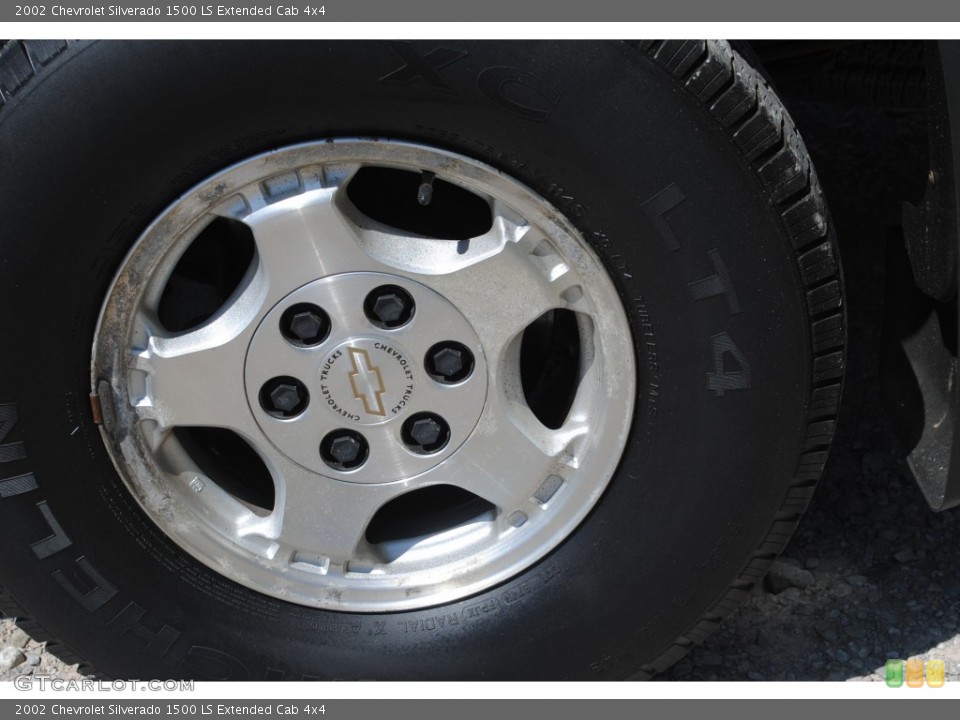 2002 Chevrolet Silverado 1500 LS Extended Cab 4x4 Wheel and Tire Photo #53401778