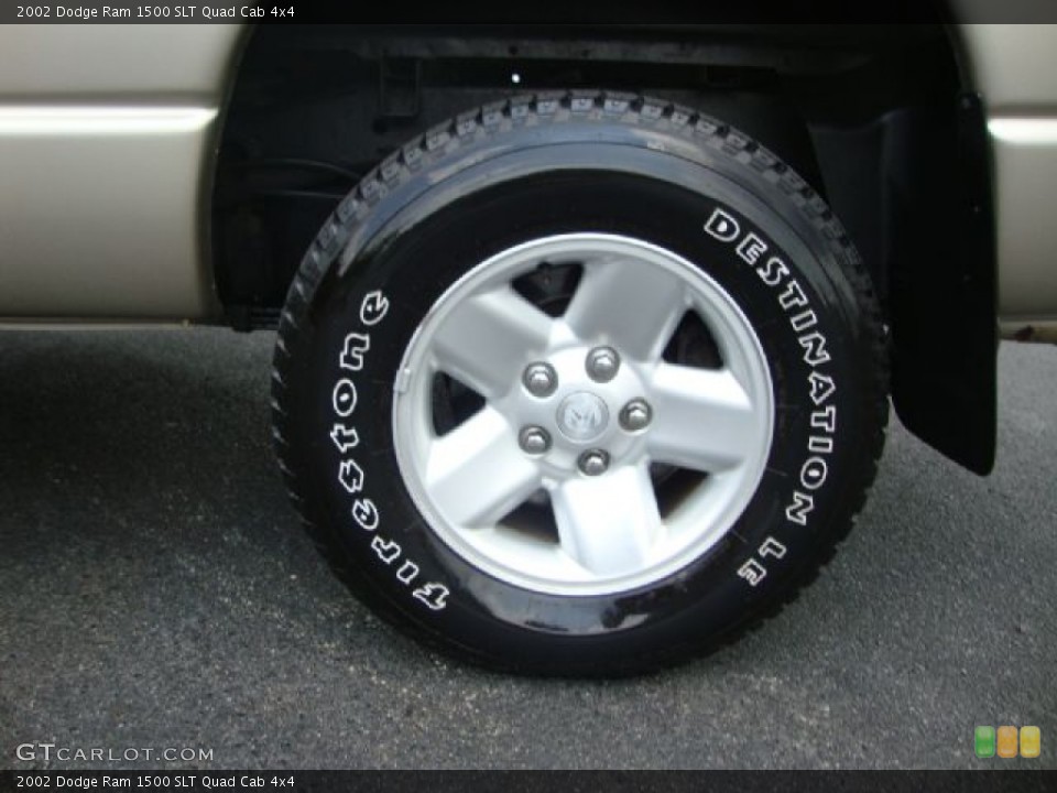 2002 Dodge Ram 1500 SLT Quad Cab 4x4 Wheel and Tire Photo #53440045