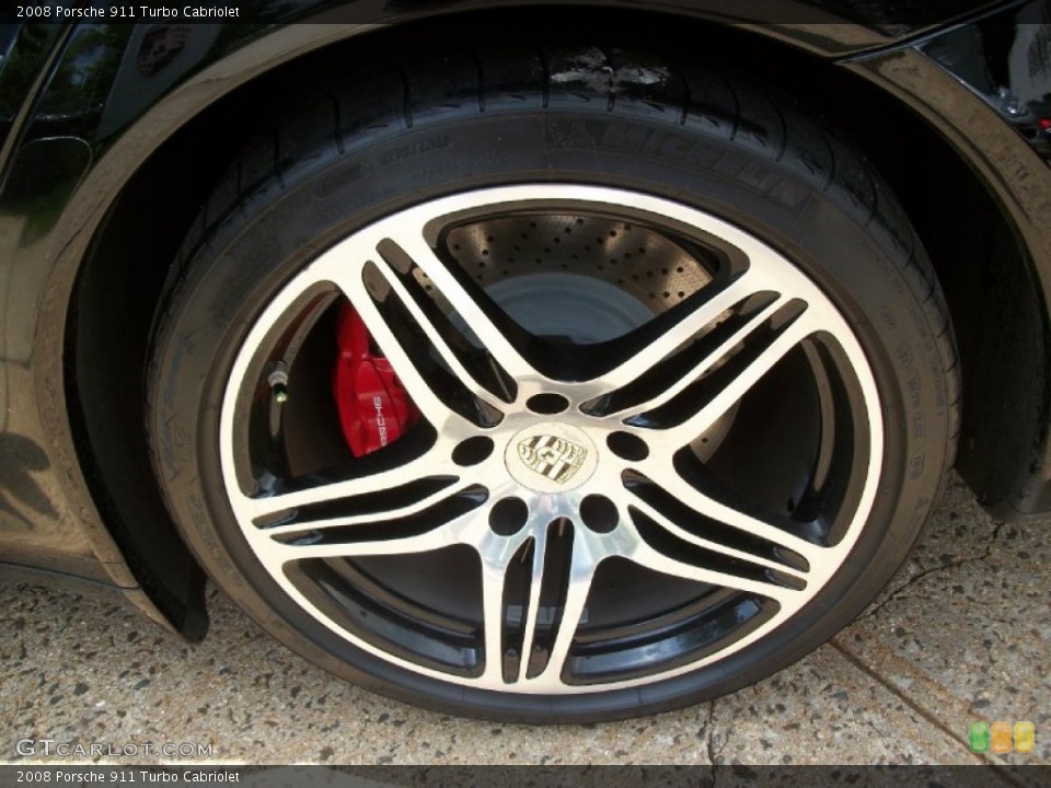 2008 Porsche 911 Turbo Cabriolet Wheel and Tire Photo #53446646