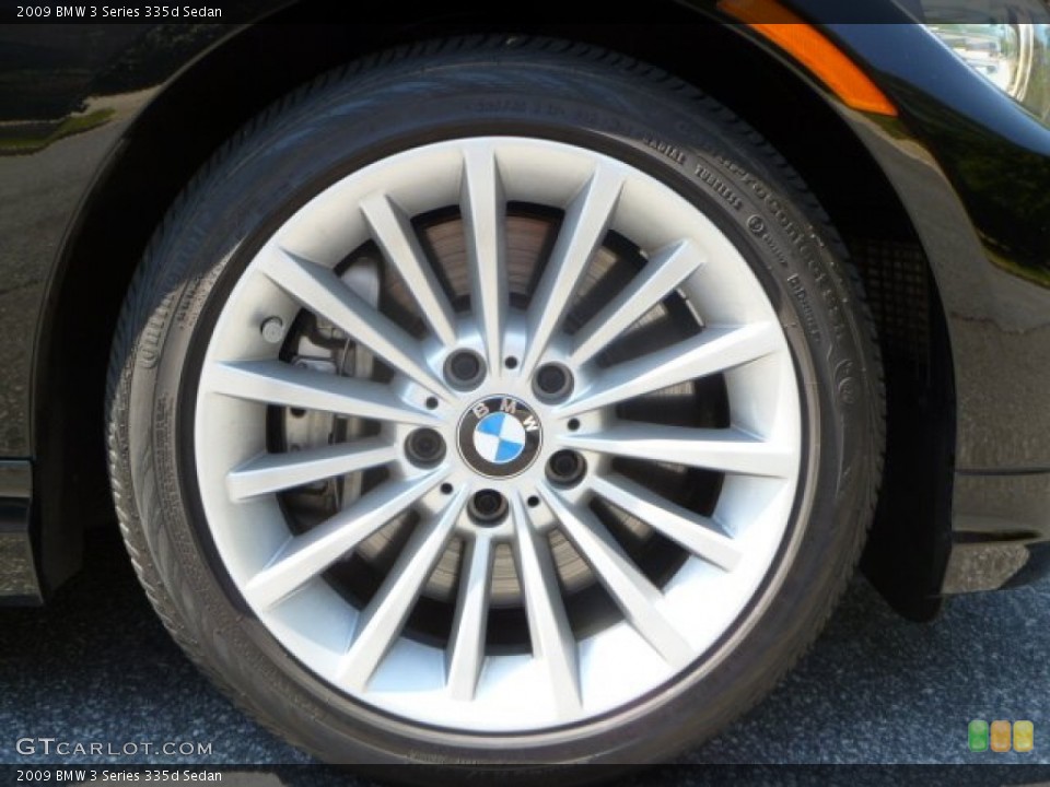 2009 BMW 3 Series 335d Sedan Wheel and Tire Photo #53464762