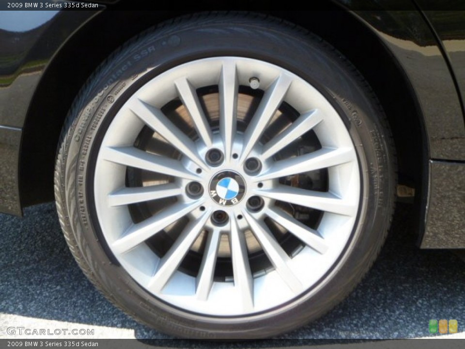 2009 BMW 3 Series 335d Sedan Wheel and Tire Photo #53464775