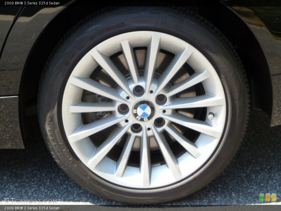 2009 BMW 3 Series 335d Sedan Wheel and Tire Photo #53464791