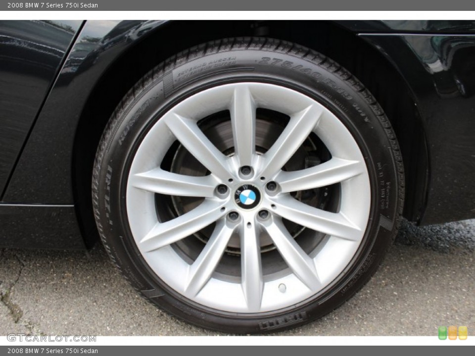 2008 BMW 7 Series 750i Sedan Wheel and Tire Photo #53467224