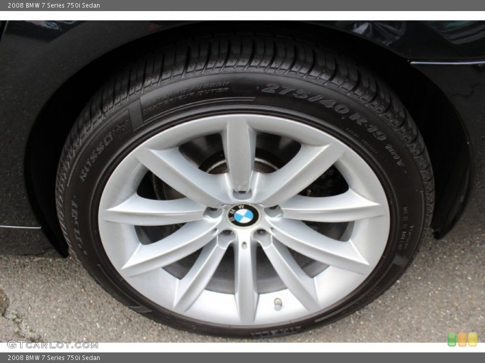 2008 BMW 7 Series 750i Sedan Wheel and Tire Photo #53467234