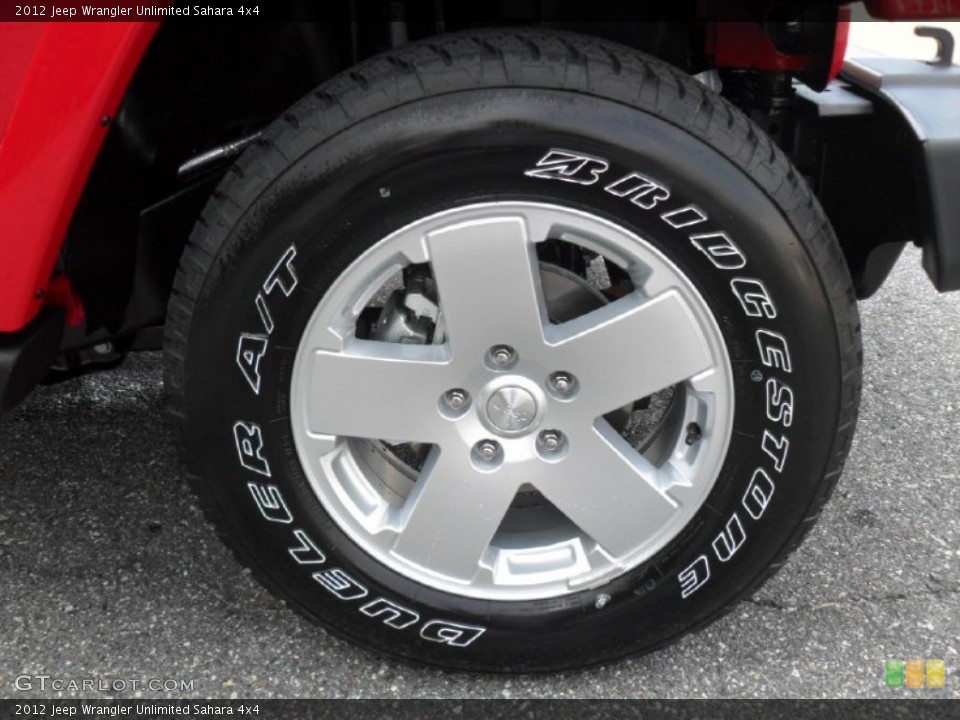 2012 Jeep Wrangler Unlimited Sahara 4x4 Wheel and Tire Photo #53468005