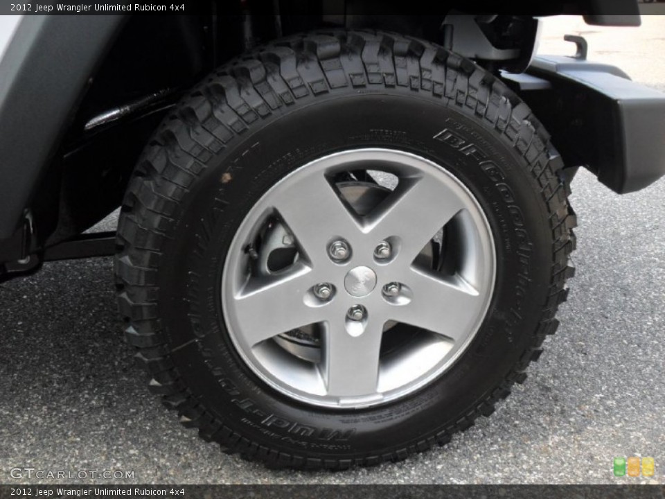 2012 Jeep Wrangler Unlimited Rubicon 4x4 Wheel and Tire Photo #53468392