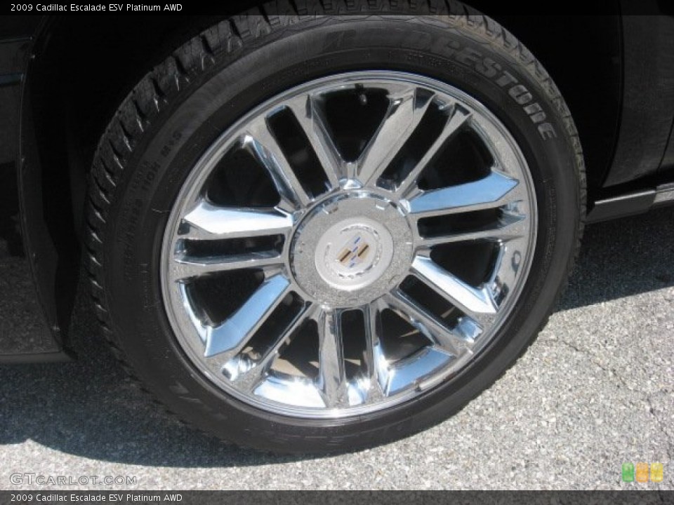 2009 Cadillac Escalade ESV Platinum AWD Wheel and Tire Photo #53524730
