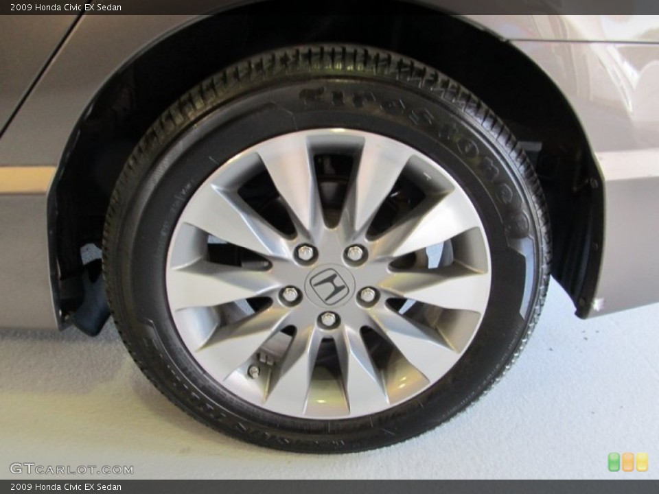 2009 Honda Civic EX Sedan Wheel and Tire Photo #53532951