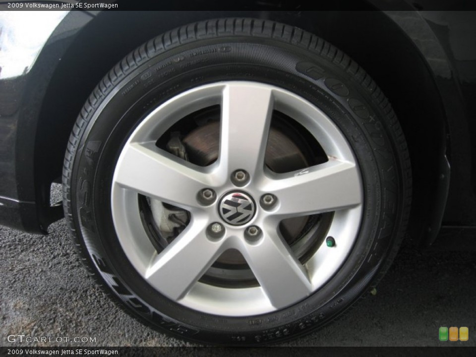 2009 Volkswagen Jetta SE SportWagen Wheel and Tire Photo #53542984