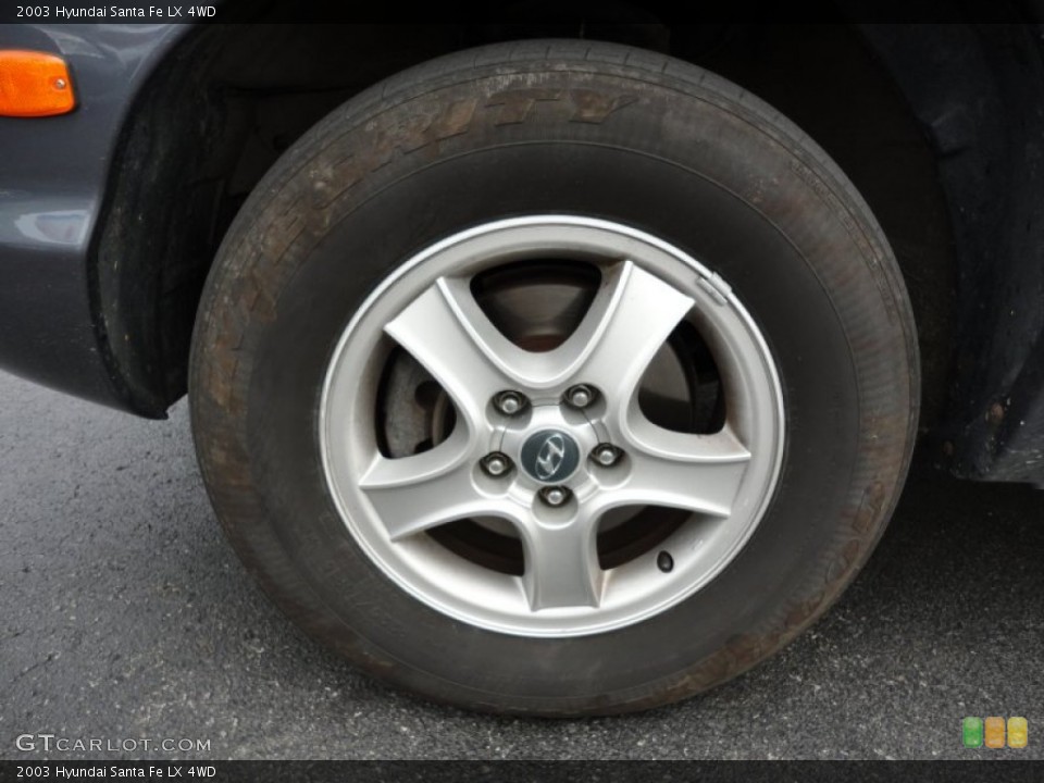 2003 Hyundai Santa Fe LX 4WD Wheel and Tire Photo #53583499