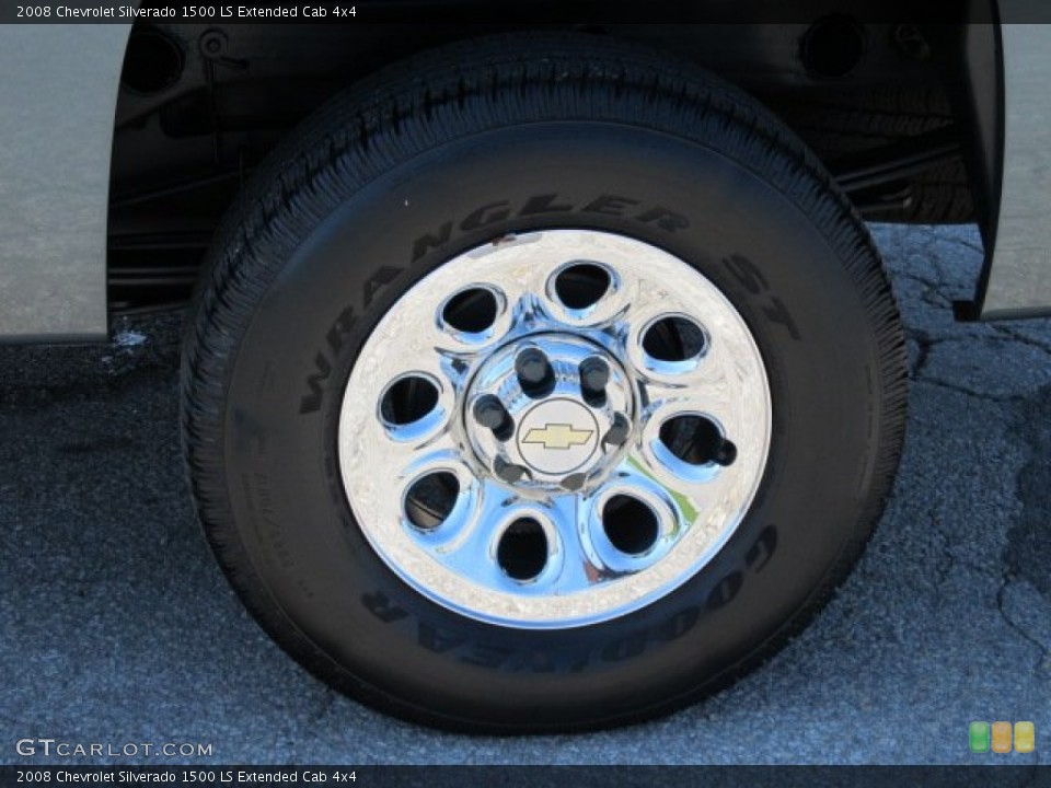 2008 Chevrolet Silverado 1500 LS Extended Cab 4x4 Wheel and Tire Photo #53592744