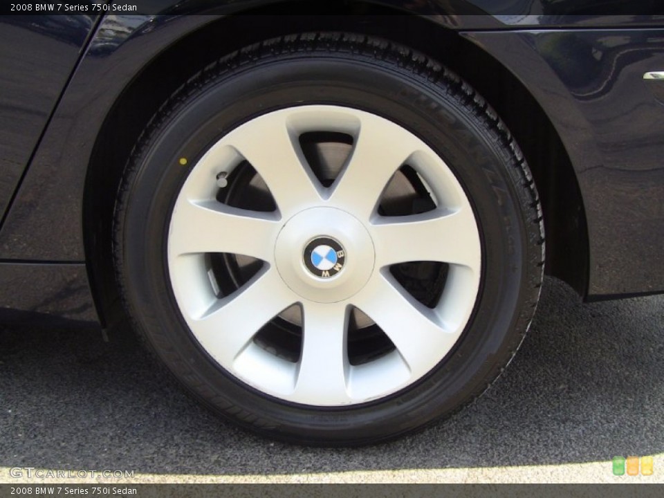 2008 BMW 7 Series 750i Sedan Wheel and Tire Photo #53599921