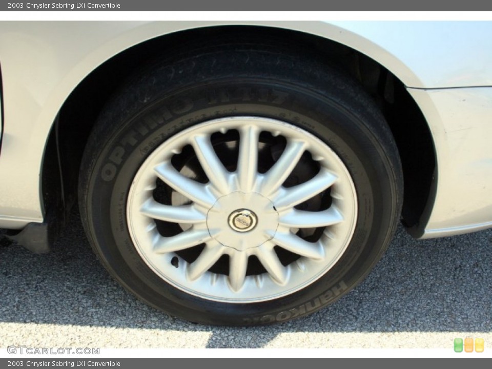 2003 Chrysler Sebring LXi Convertible Wheel and Tire Photo #53637879