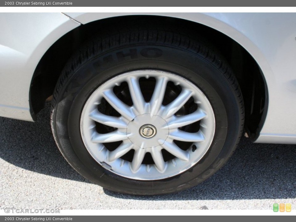 2003 Chrysler Sebring LXi Convertible Wheel and Tire Photo #53637888