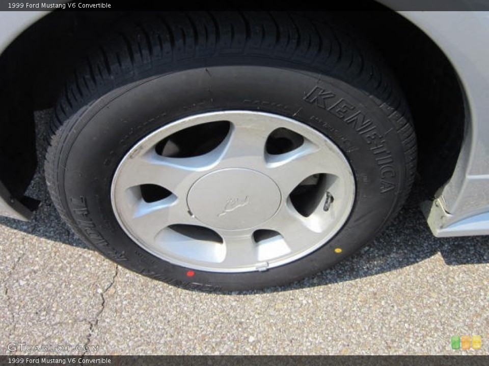 1999 Ford Mustang V6 Convertible Wheel and Tire Photo #53642740