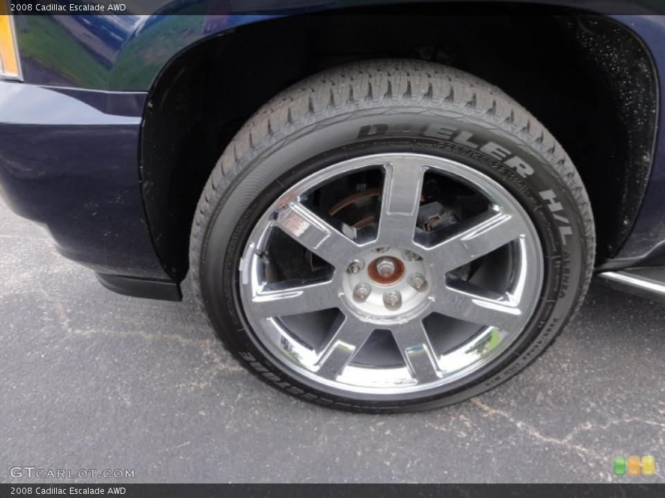 2008 Cadillac Escalade AWD Wheel and Tire Photo #53648688