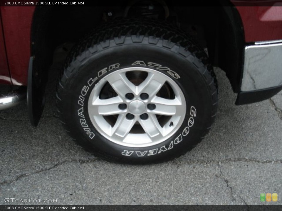 2008 GMC Sierra 1500 SLE Extended Cab 4x4 Wheel and Tire Photo #53659631
