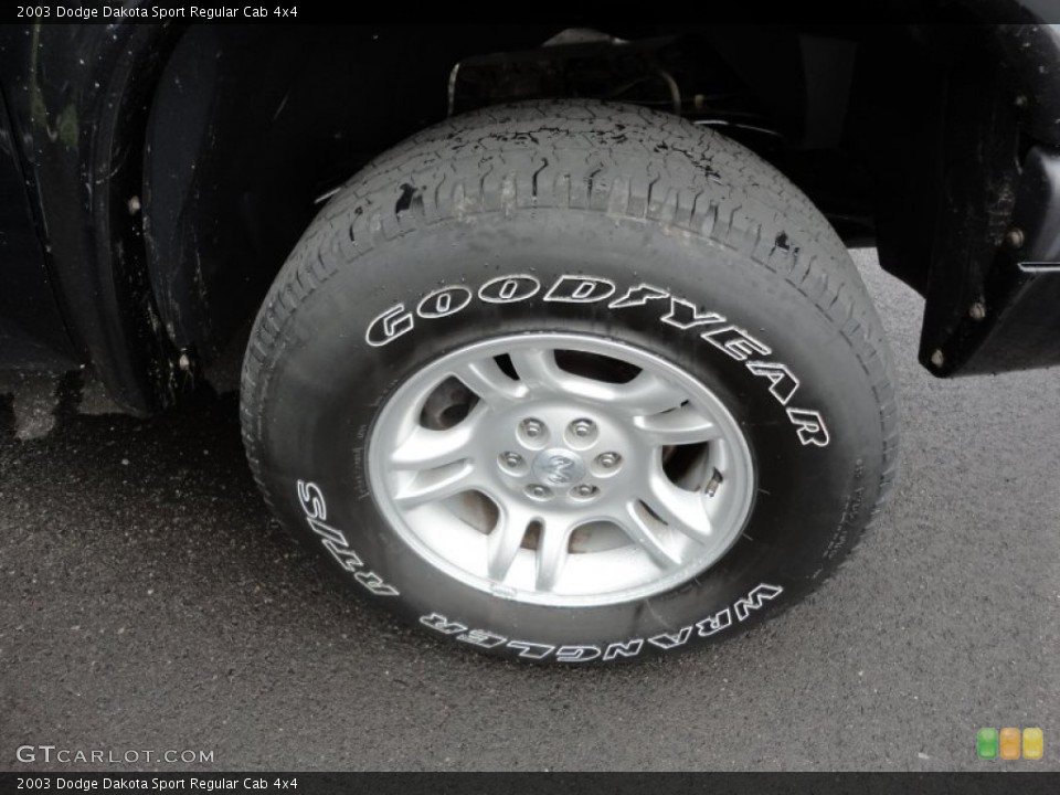 2003 Dodge Dakota Sport Regular Cab 4x4 Wheel and Tire Photo #53666356