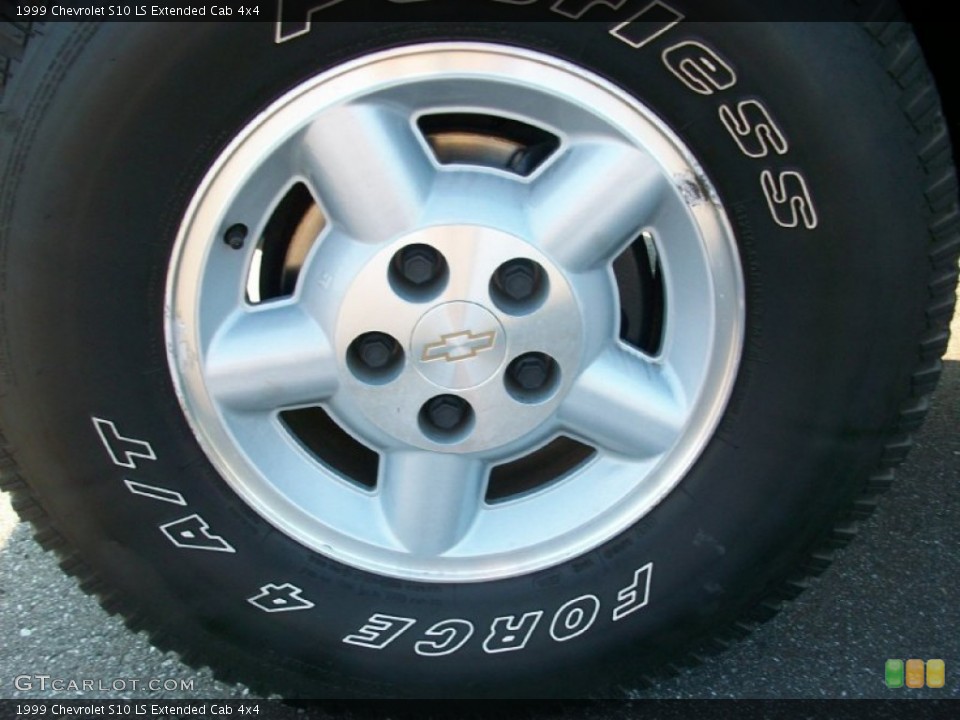 1999 Chevrolet S10 LS Extended Cab 4x4 Wheel and Tire Photo #53772338