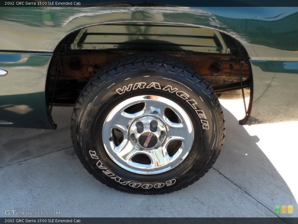 2002 GMC Sierra 1500 SLE Extended Cab Wheel and Tire Photo #53835345