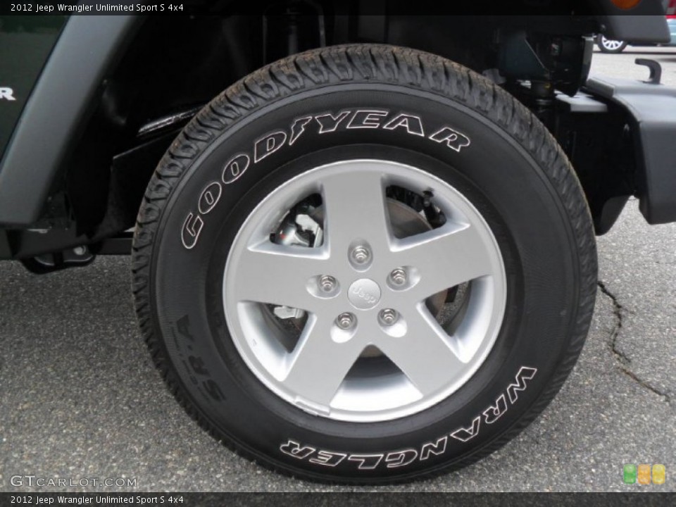 2012 Jeep Wrangler Unlimited Sport S 4x4 Wheel and Tire Photo #53836765