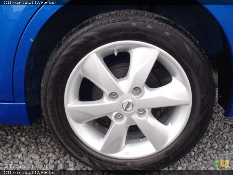 2012 Nissan Versa 1.8 SL Hatchback Wheel and Tire Photo #53871145