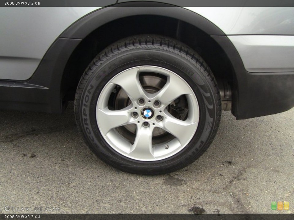 2008 BMW X3 3.0si Wheel and Tire Photo #53957258