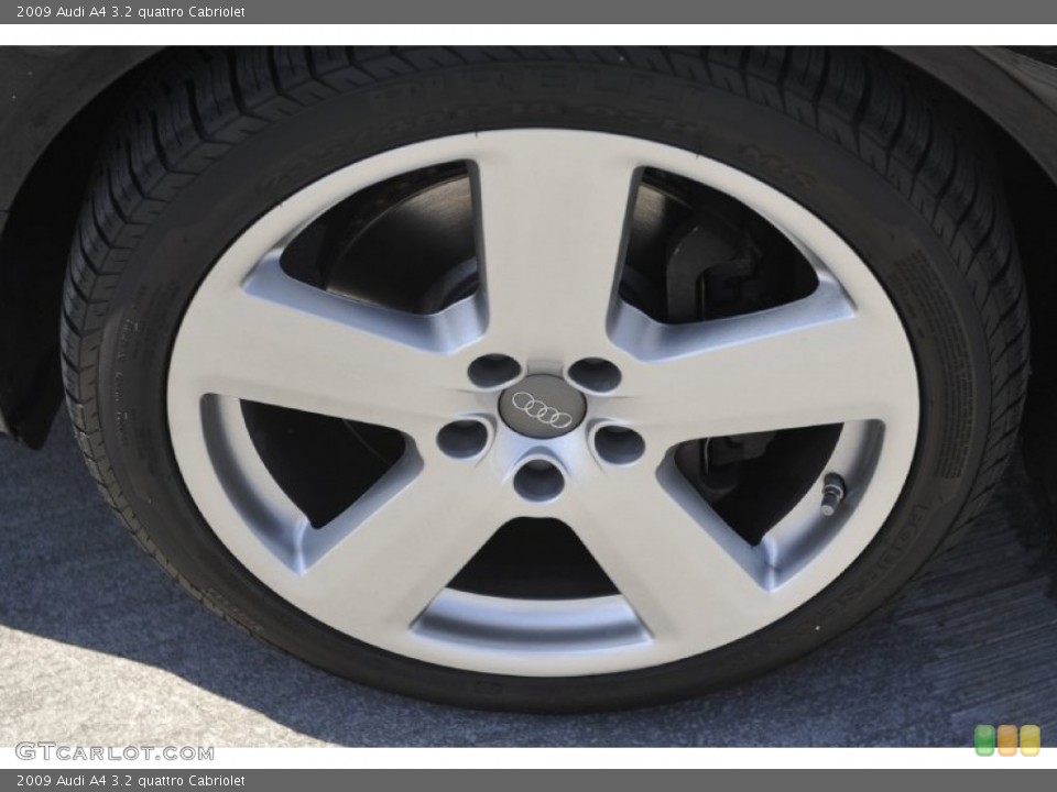 2009 Audi A4 3.2 quattro Cabriolet Wheel and Tire Photo #53997324