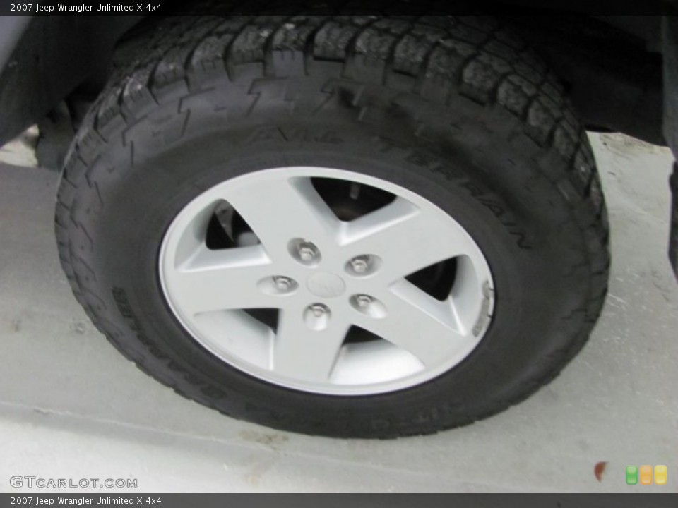 2007 Jeep Wrangler Unlimited X 4x4 Wheel and Tire Photo #54008015