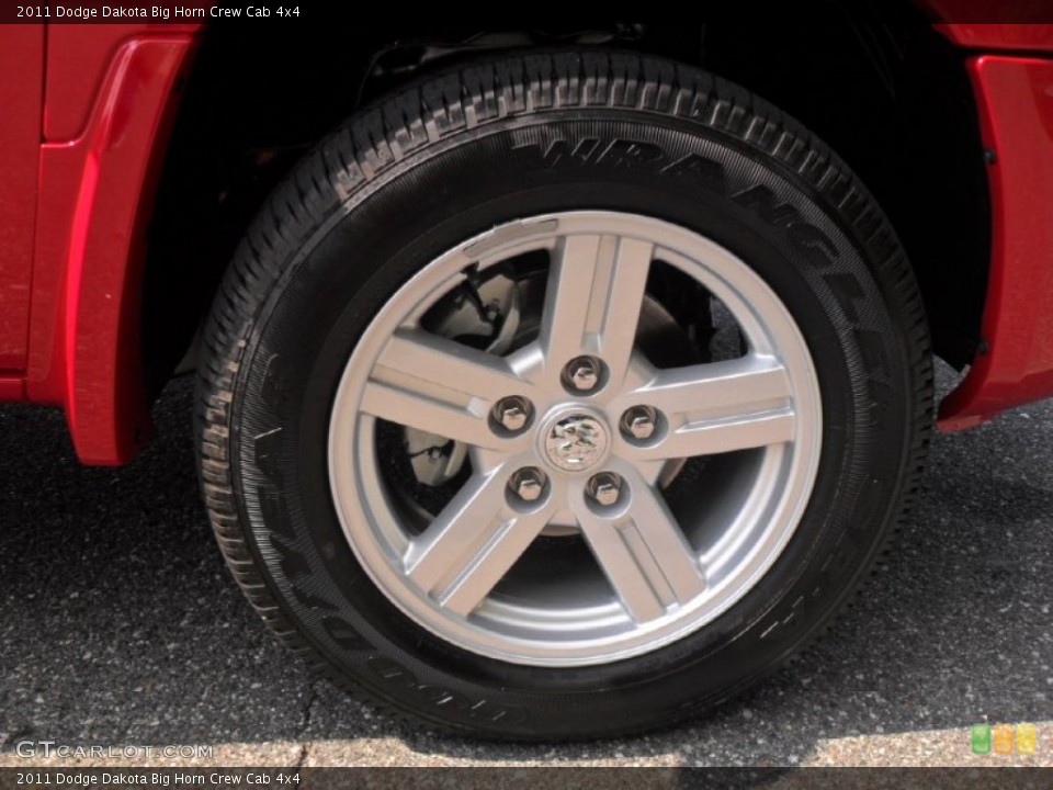 2011 Dodge Dakota Big Horn Crew Cab 4x4 Wheel and Tire Photo #54034595