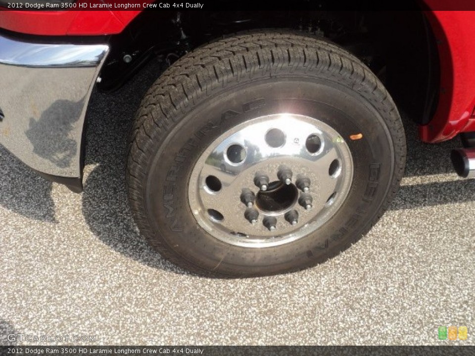 2012 Dodge Ram 3500 HD Laramie Longhorn Crew Cab 4x4 Dually Wheel and Tire Photo #54059174