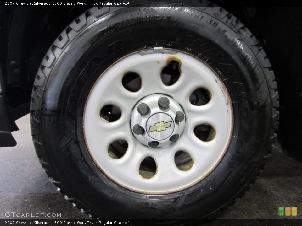 2007 Chevrolet Silverado 1500 Classic Work Truck Regular Cab 4x4 Wheel and Tire Photo #54063629