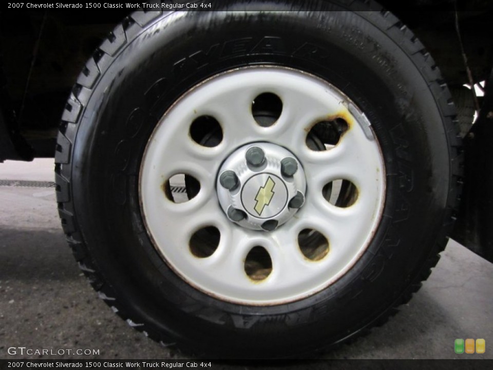 2007 Chevrolet Silverado 1500 Classic Work Truck Regular Cab 4x4 Wheel and Tire Photo #54063638