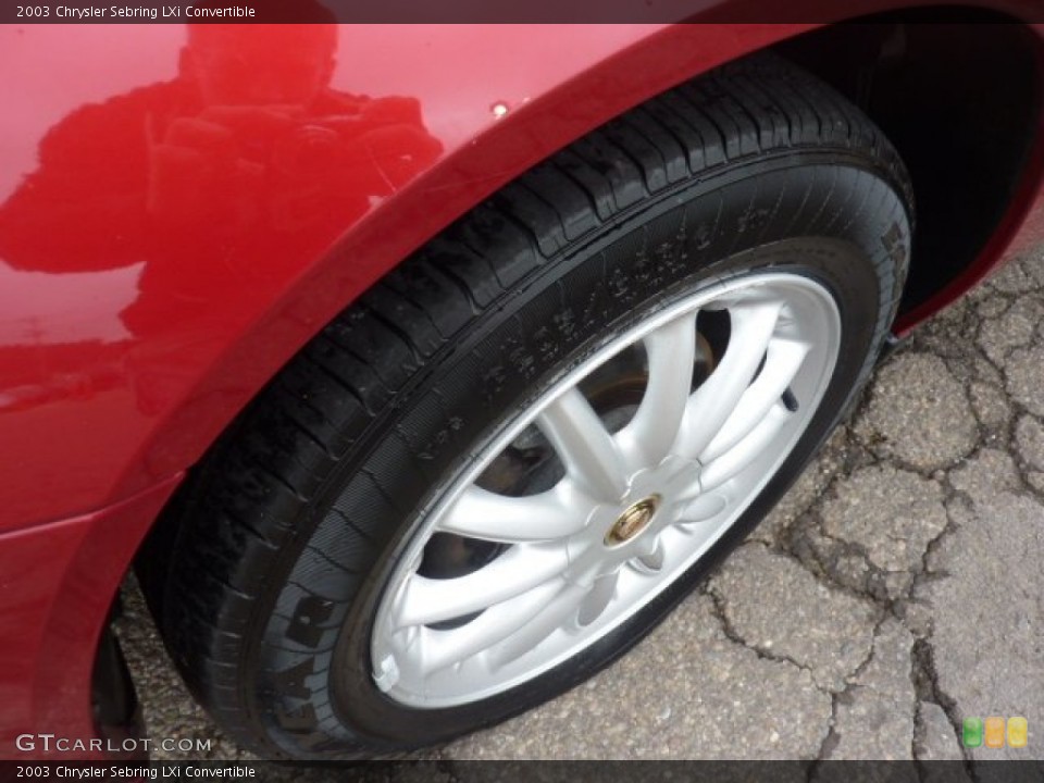 2003 Chrysler Sebring LXi Convertible Wheel and Tire Photo #54076824