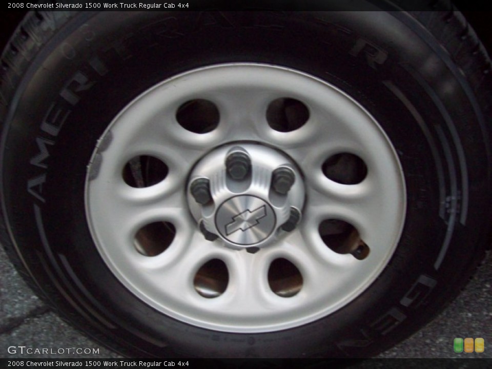 2008 Chevrolet Silverado 1500 Work Truck Regular Cab 4x4 Wheel and Tire Photo #54190333