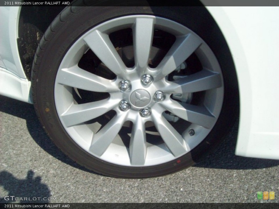 2011 Mitsubishi Lancer RALLIART AWD Wheel and Tire Photo #54191239
