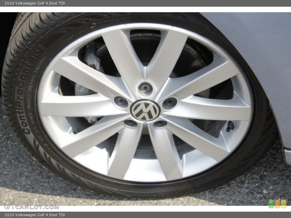 2010 Volkswagen Golf 4 Door TDI Wheel and Tire Photo #54194569