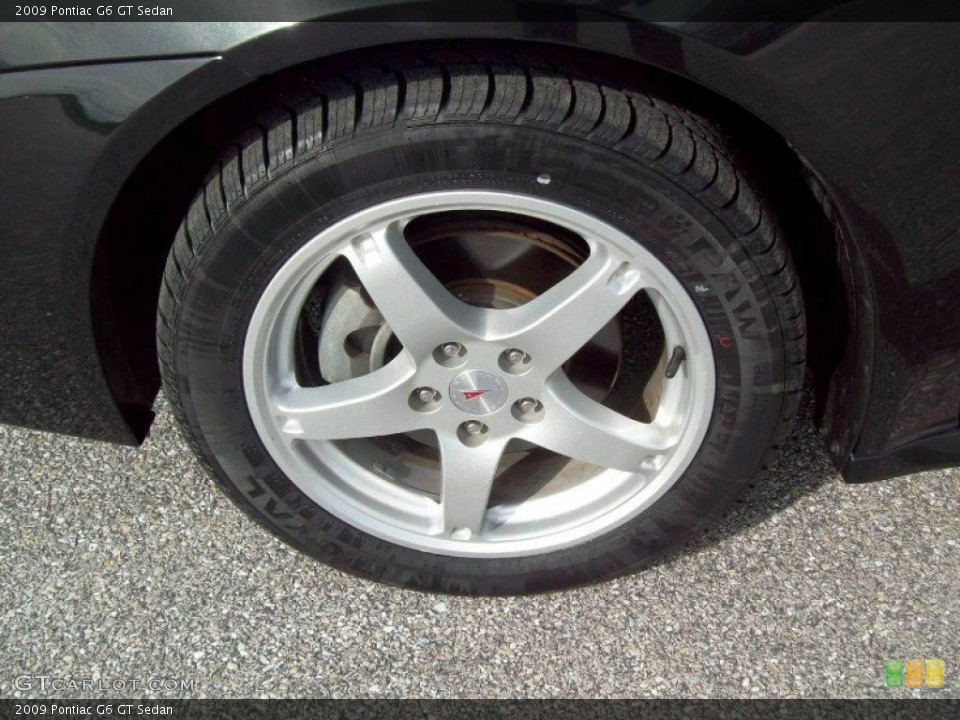 2009 Pontiac G6 GT Sedan Wheel and Tire Photo #54280728
