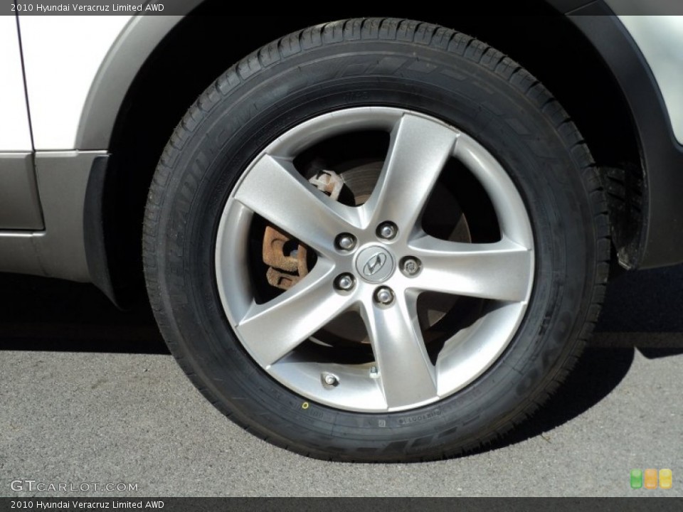 2010 Hyundai Veracruz Limited AWD Wheel and Tire Photo #54286700
