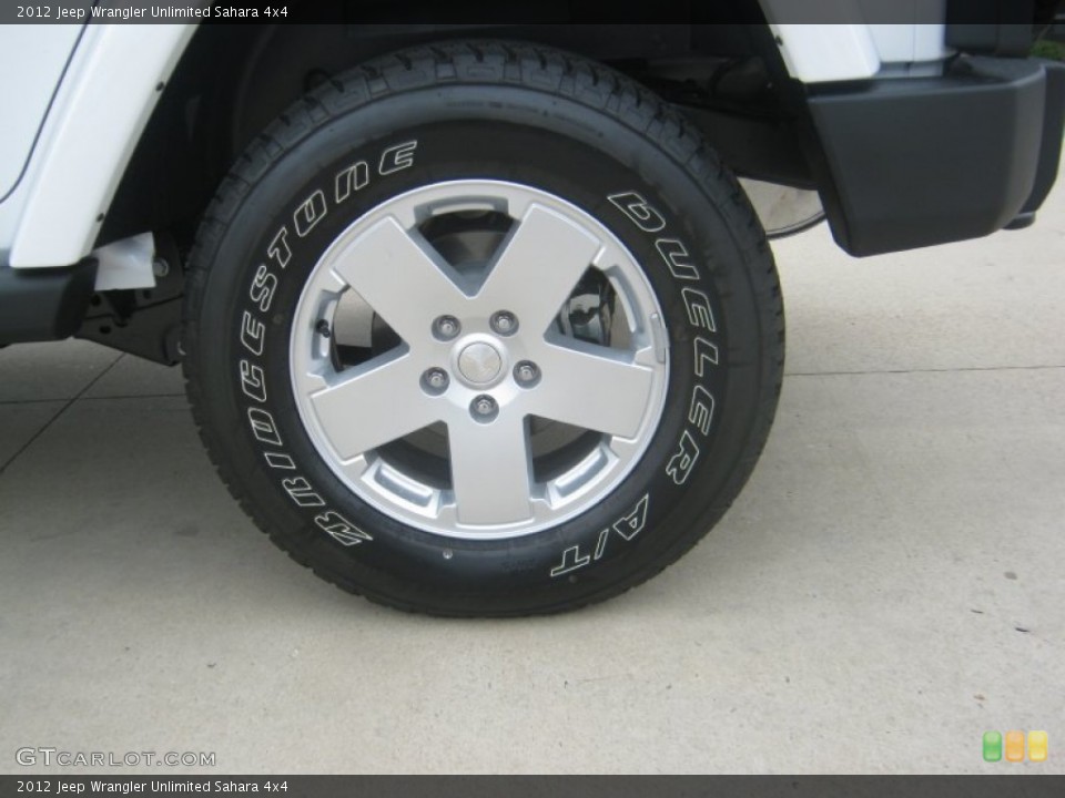 2012 Jeep Wrangler Unlimited Sahara 4x4 Wheel and Tire Photo #54307130