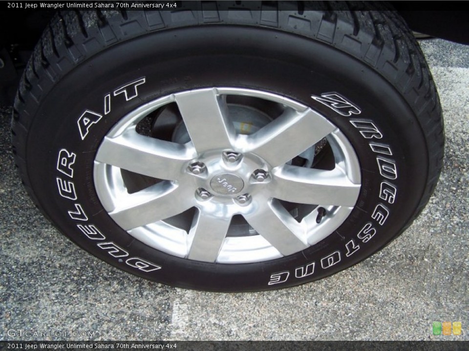 2011 Jeep Wrangler Unlimited Sahara 70th Anniversary 4x4 Wheel and Tire Photo #54409044