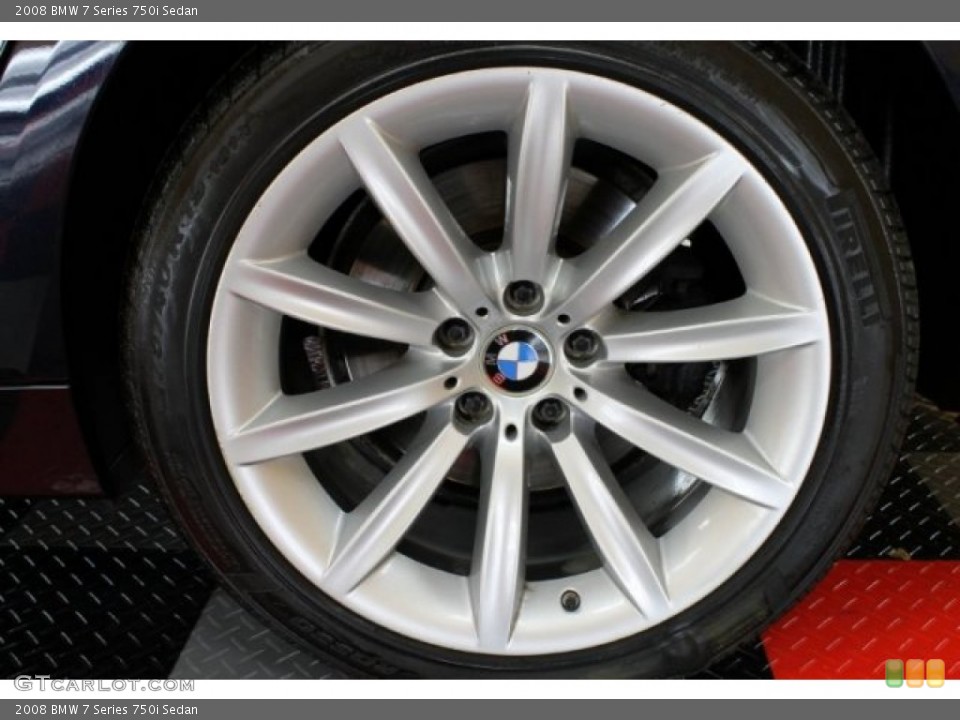 2008 BMW 7 Series 750i Sedan Wheel and Tire Photo #54463362